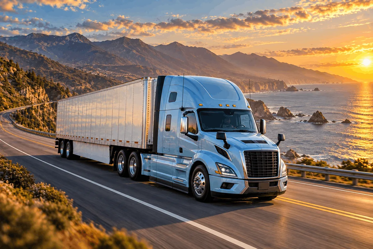 Truck driver checking compliance